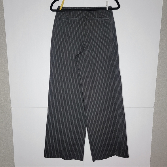 Old Navy High Rise Pixie Wide Leg Trousers Women S Tall Pinstripe - Picture 4 of 10